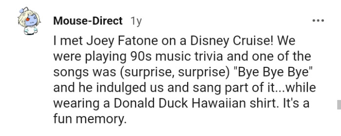 17. This Redditor says they met Joey Fatone