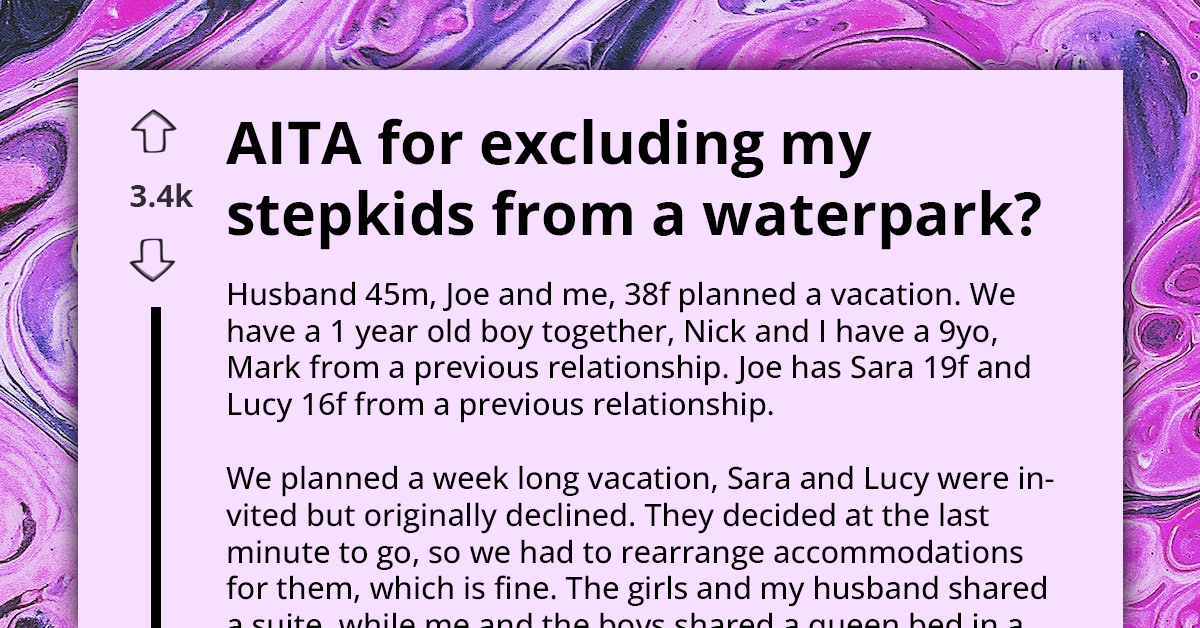 Woman Visits Waterpark With Sons After Being Excluded From Husband And Stepdaughters' Outings, Husband Calls Her Heartless