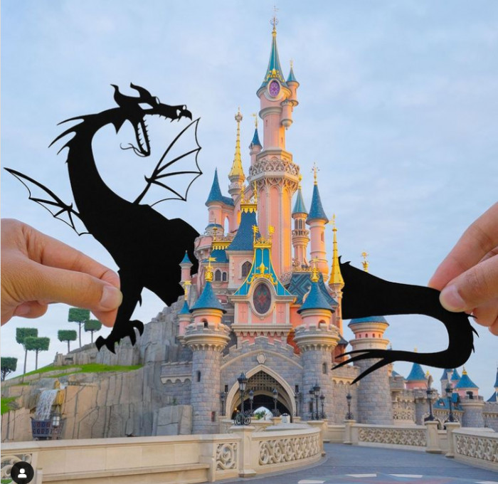 14. Dragon Maleficent at Sleeping Beauty Castle in celebration of Disneyland Paris' reopening