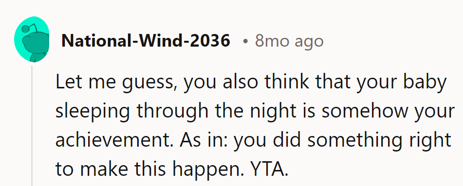He's probably planning a victory lap for his baby's first steps too. Classic YTA move.