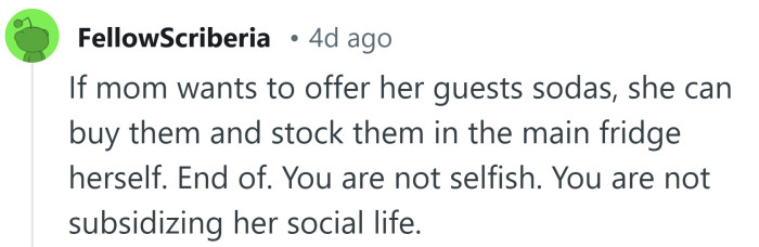 You aren't being selfish.