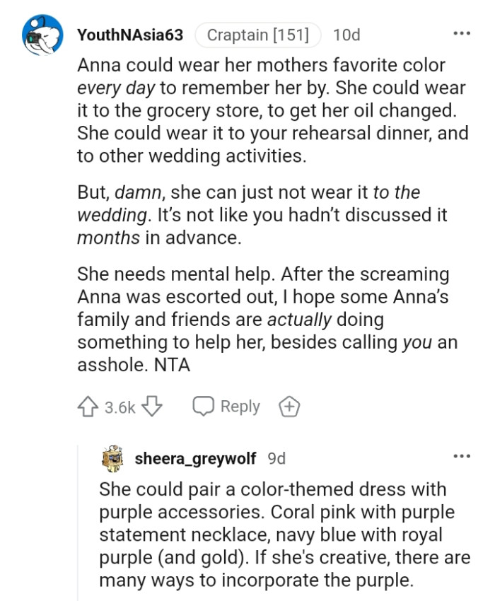 It's not like the OP hadn't discussed it months in advance