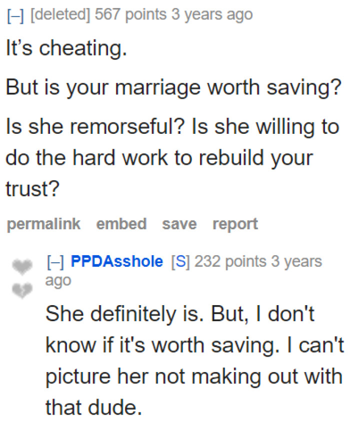 A user asks the most important question before pushing through with the divorce.