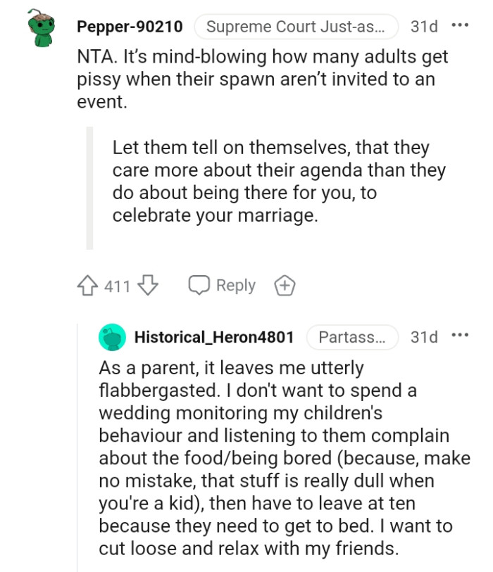 The family members apparently care more about their own agendas