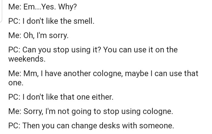 This was how the conversation went