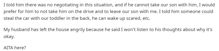 She said that she told him how she felt about the situation and also decided to tell him that it was possibly a