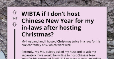 Wife Caught Between Hosting A 20-Person New Year Gathering To Appease Her In-Laws Or “Selfishly” Choosing Her Peace Of Mind