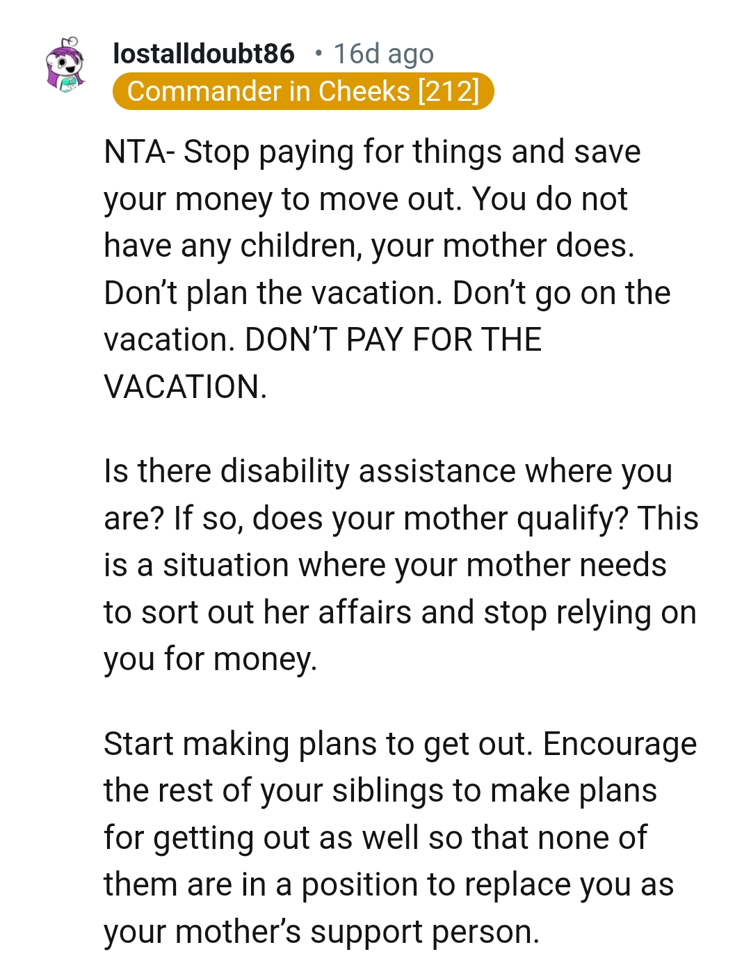 Don't go on the vacation