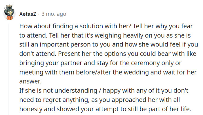 Proposing an honest conversation is like throwing a lifeline, but if her sister doesn't grasp it, at least she won't be weighed down by regrets. Diplomacy, the unsung hero!
