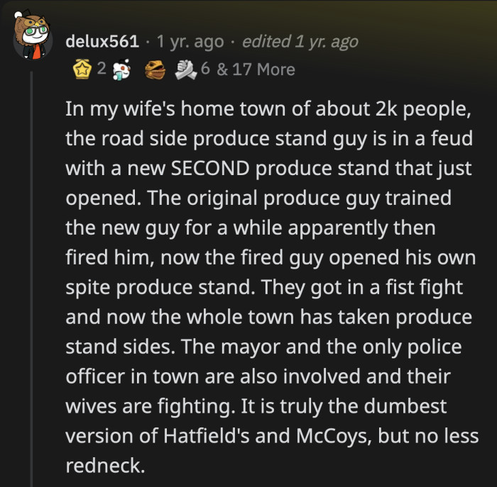 24. You might say, it's a rotten rivalry