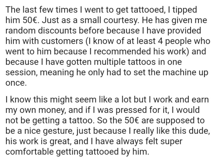 OP knows this might seem like a lot, but she works and earns her own money.