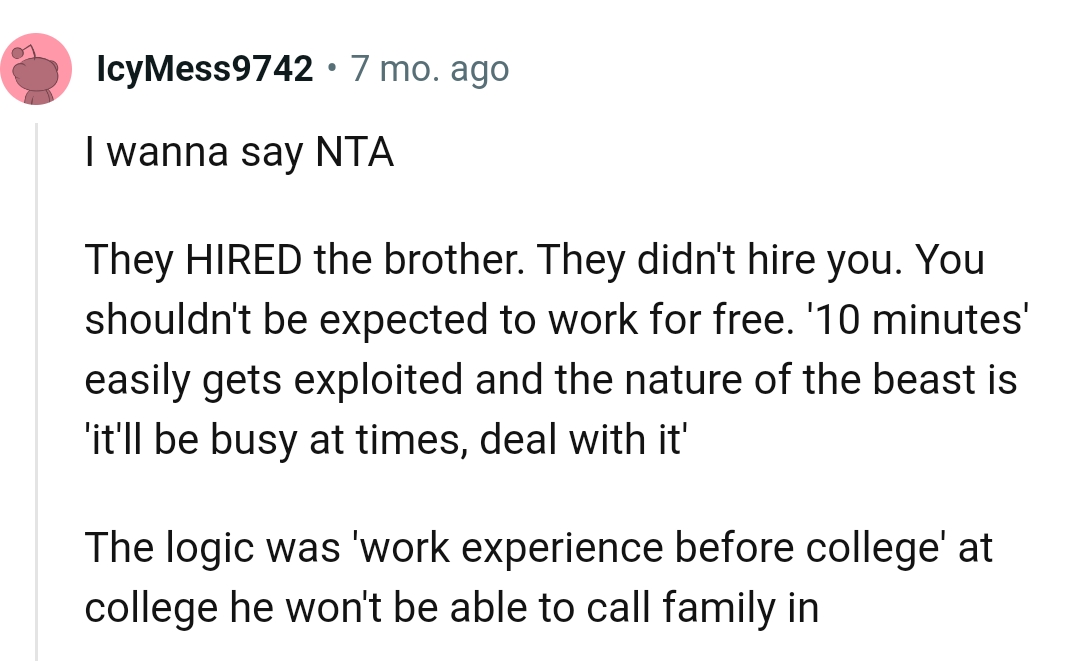 Work Experience Before College