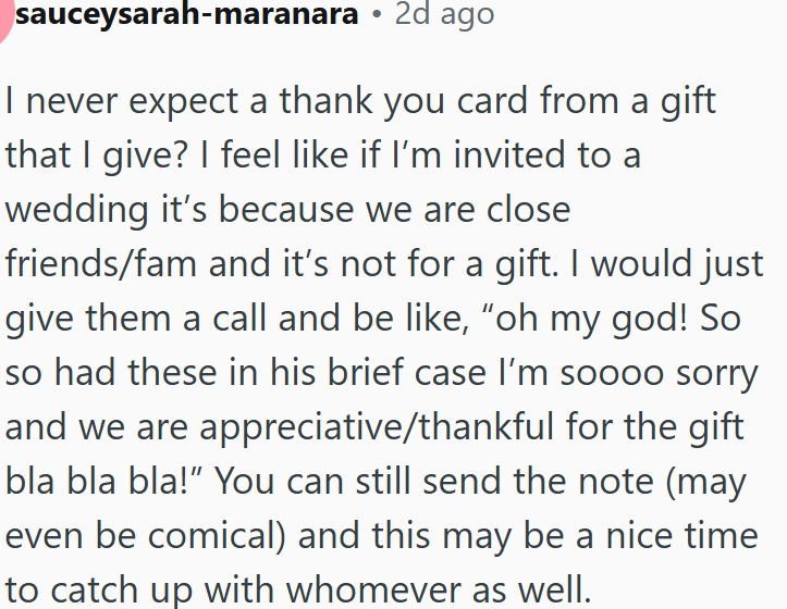 Sending a late thank-you card can still be meaningful and a chance to reconnect.