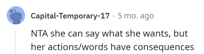 Grandma's words are boarding the express train to consequences-ville. Next stop: reality check!