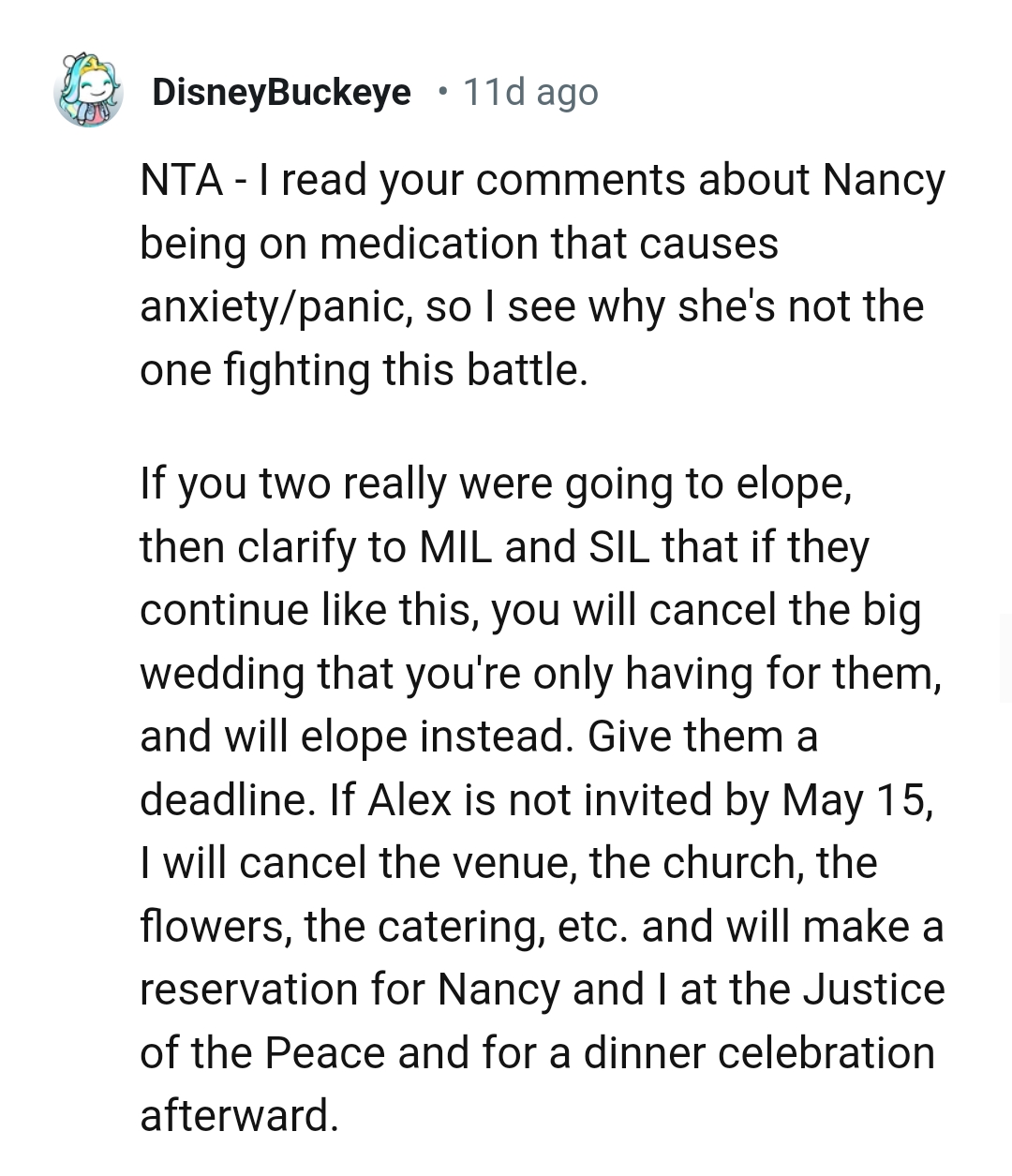 This Redditor understands why Nancy isn't fighting this battle