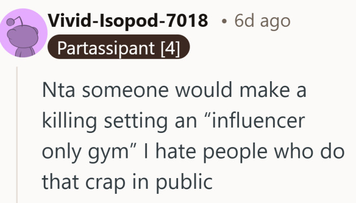 At a certain point, the answer becomes separate gyms and very different expectations.