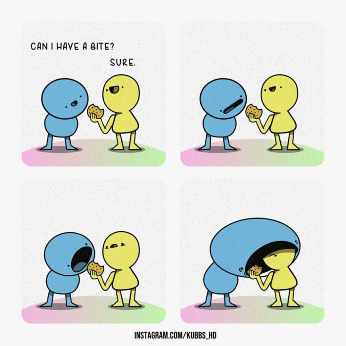 Some People Need to Understand the Difference Between a Polite Bite and a Greedy Bite