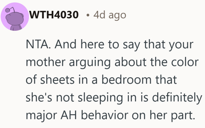 Sheet color debates hit differently when the person arguing does not even sleep in the bed.