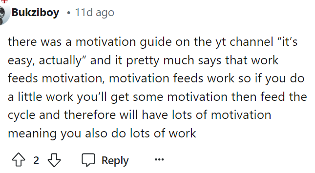 This makes total sense too because once you get into the groove of things, that's when everything really takes off.