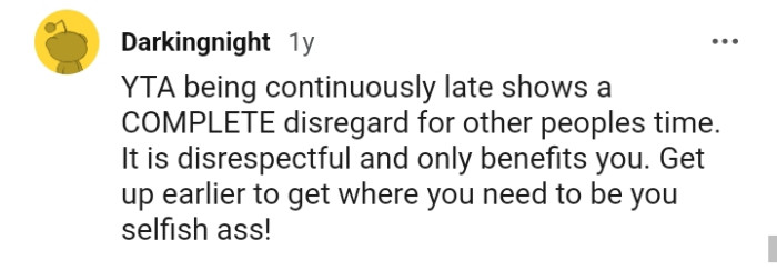 Disregarding other people's time