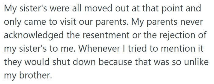 Even his feelings were dismissed as proof he wasn’t the brother they remembered; silence was the only version of him they could love.