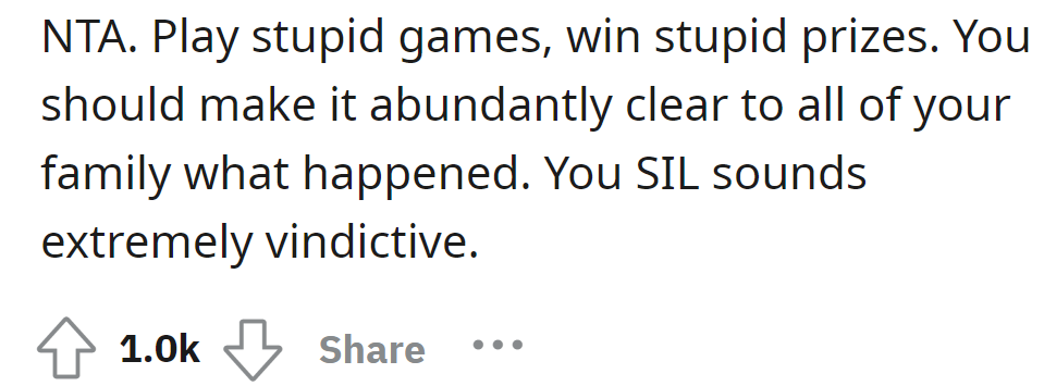 The OP should explain to their family what happened.