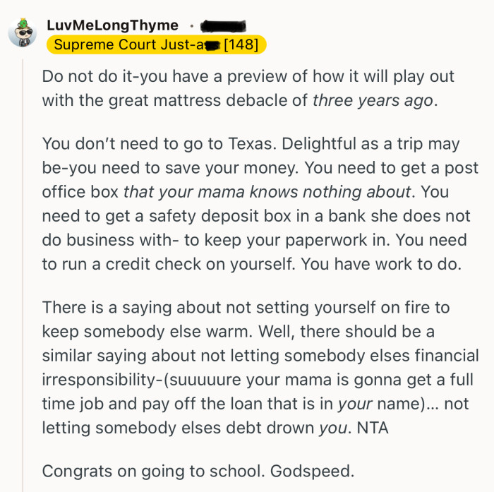 “Do not do it-you have a preview of how it will play out with the great mattress debacle of three years ago.”