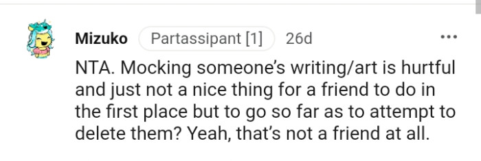 Why would she go as far as wanting to delete it?