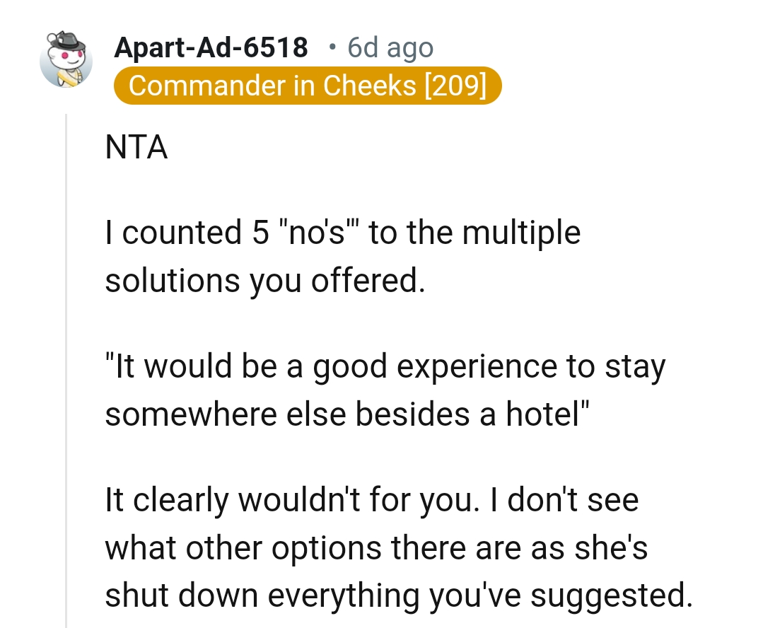 Let's head into the comments section and find out what other Redditors have to say regarding the story