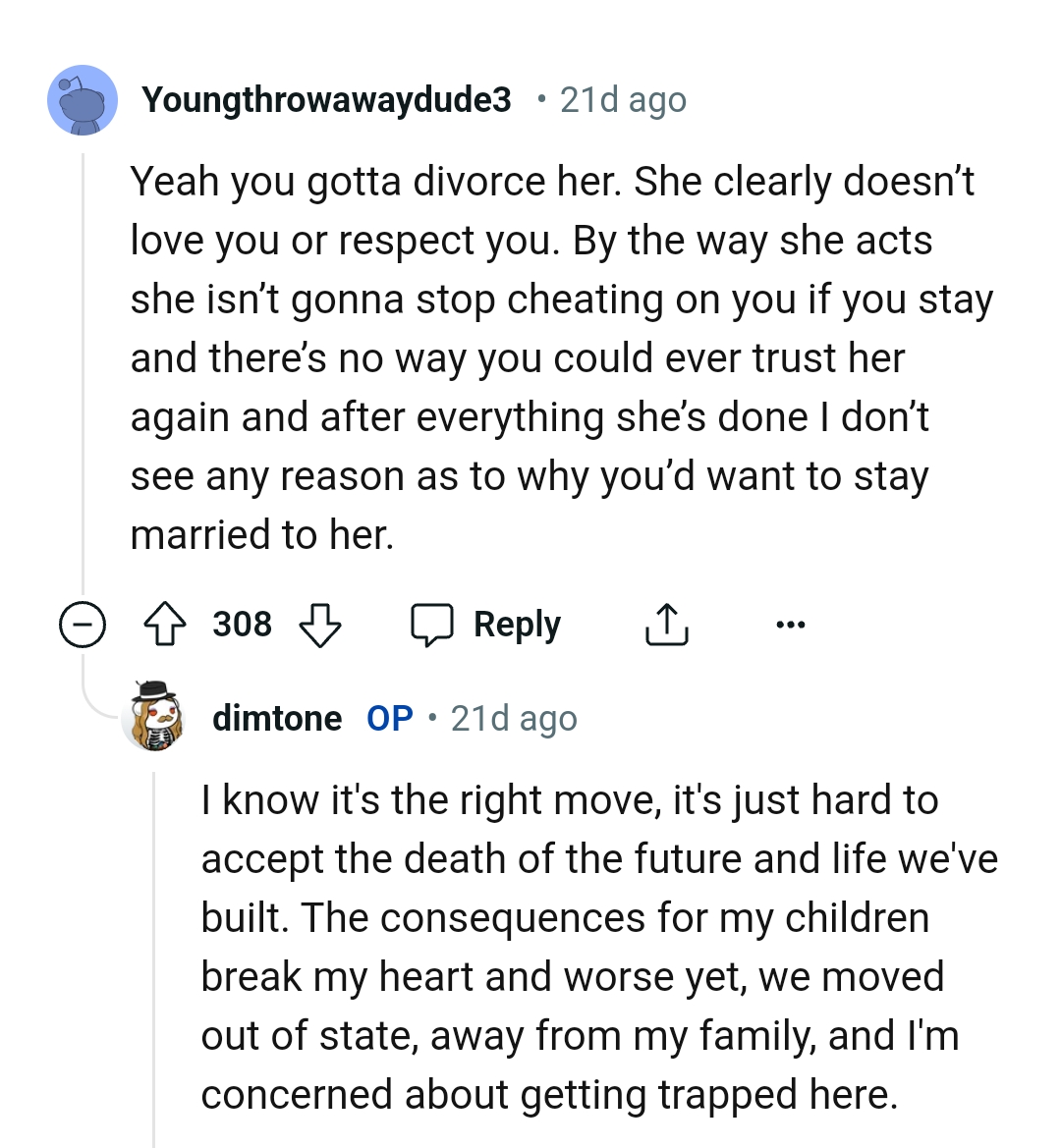 She Clearly Doesn't Love the OP or Respect Him