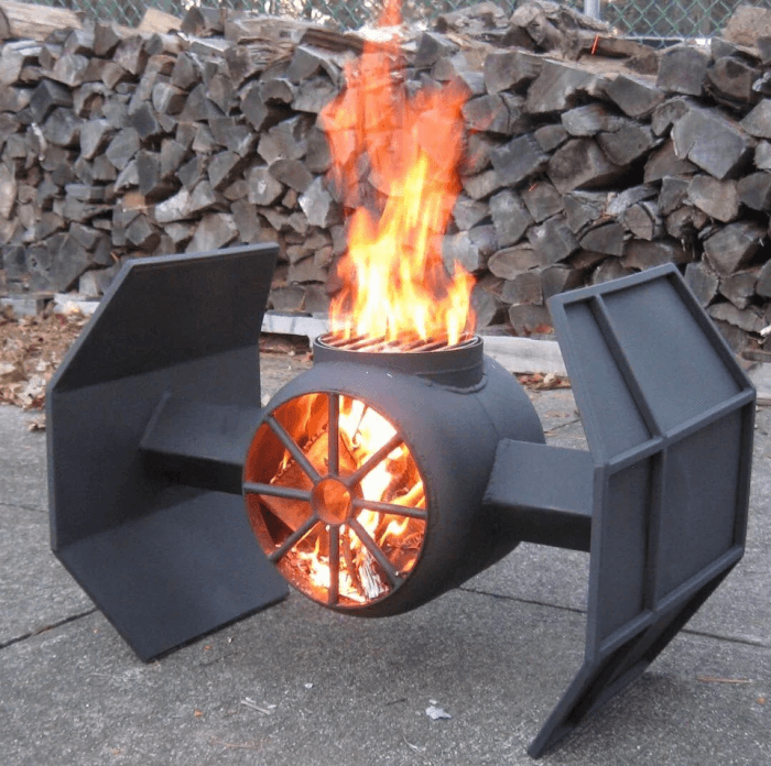 27. A TIE fighter fire pit (from the Dark Side)