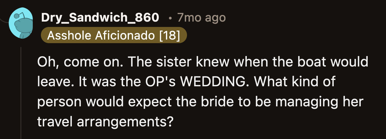 Did her sister orchestrate the drama to make OP's wedding all about her?