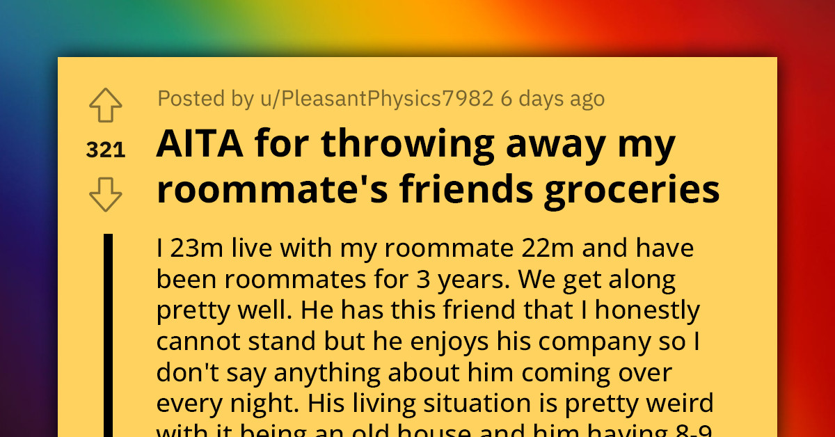 Redditor Takes Drastic Action Against Roommate's Overbearing Guest By Tossing Out His Groceries