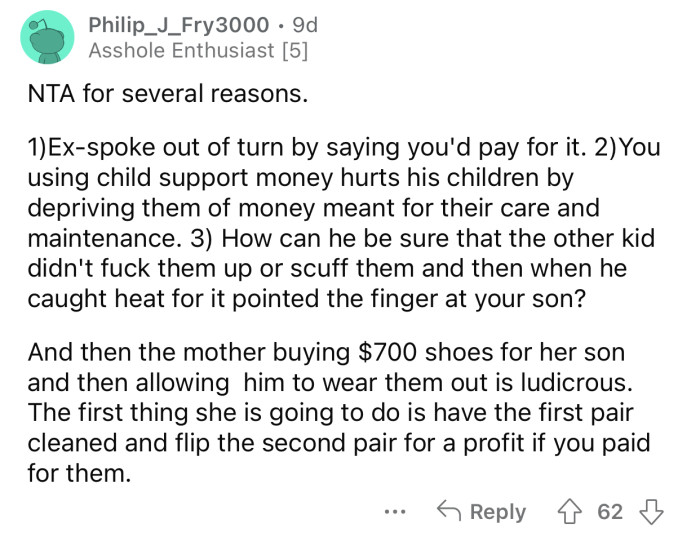 The mom can't prove any of her claims.