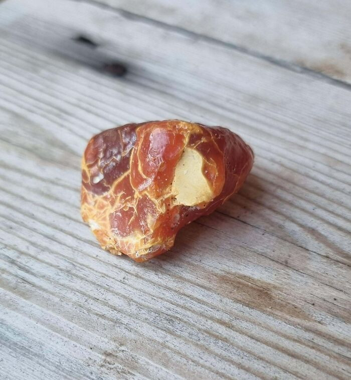 "Orange Mineral Giving Off Smoke"