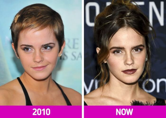10. As a result of her early success, people have been able to watch Emma Watson's appearance change over time