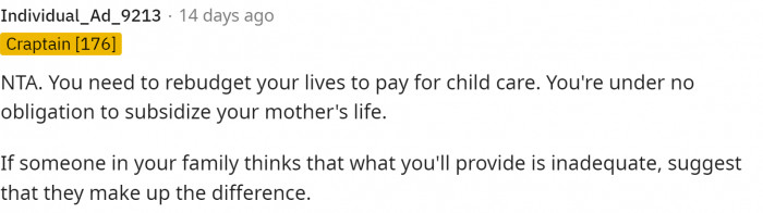 Exactly because they don't need to say anything if they're not going to help pick up the slack.