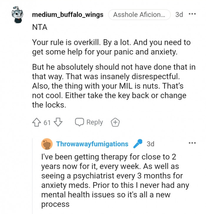 You need to get some help for your panic.