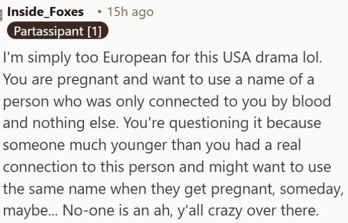 A European’s take on the Great American Name Gatekeeping Drama.
