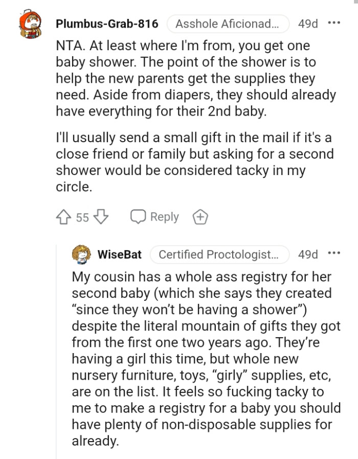 They should have everything ready for their second baby