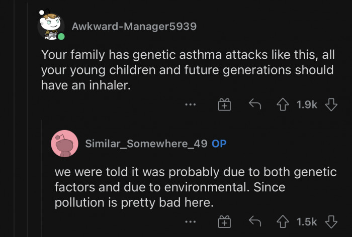 Many families have genetic conditions that they constantly keep in mind.