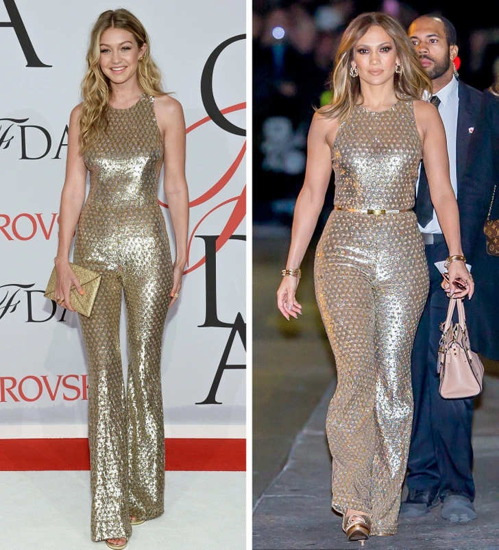 14. Gigi Hadid and Jennifer Lopez