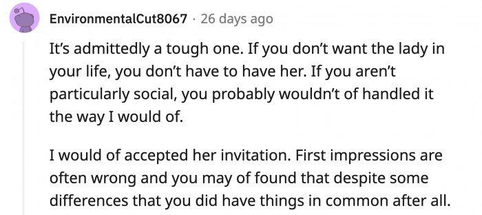 OP did admit that she and her husband are not particularly social people