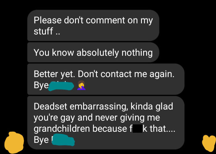 16. Do not comment on my stuff