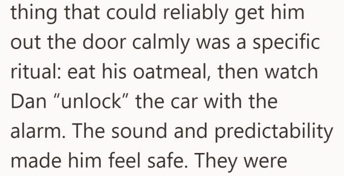 What seemed disruptive from next door was actually a coping ritual.