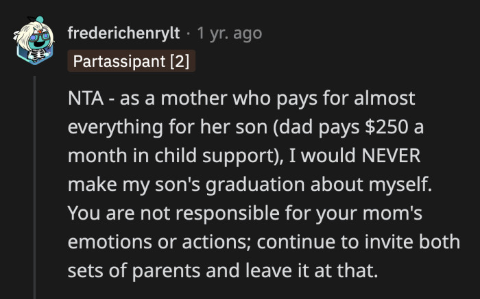 OP has been stuck in the middle of their parents' relationship for as long as they can remember