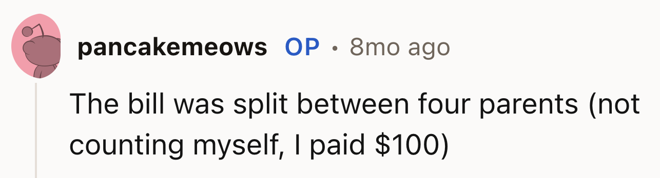 The Bill Is Spent Between Four People