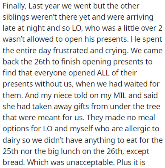 They went over last year, and it turned out to be a terrible experience