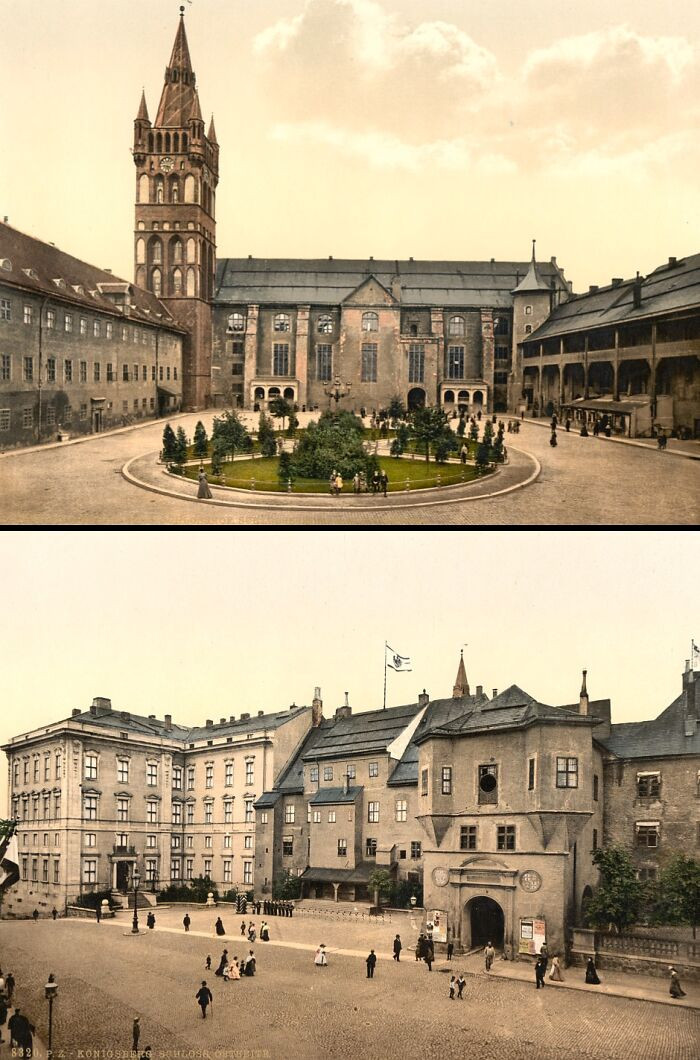 Castle And Principal Garden, Konigsberg, East Prussia, Germany. Built In 1255 And Demolished In 1968