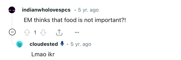 The woman probably thinks OP is a robot that doesn’t need food